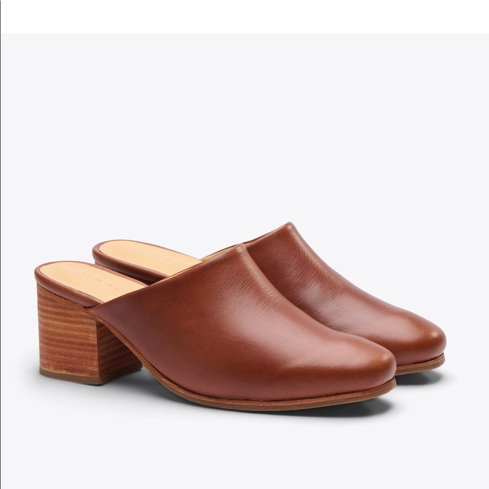 Nisolo All-Day Heeled Mules Brandy 7